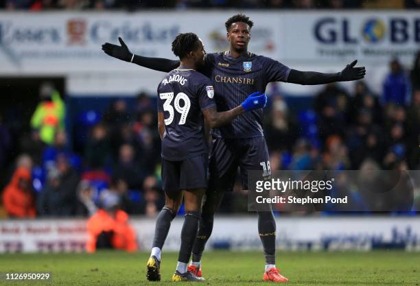 Lucas Joao of Sheffield Wednesday celebrates scoring during the Sky Bet Championship match between Ipswich Town and Sheffield Wednesday at Portman...