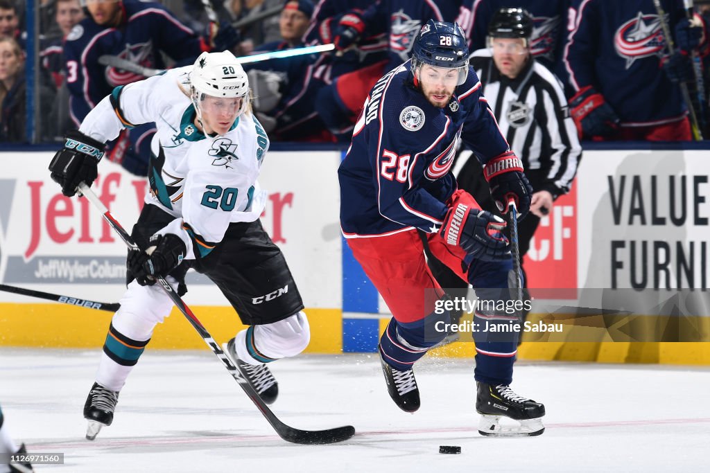 San Jose Sharks v Columbus Blue Jackets