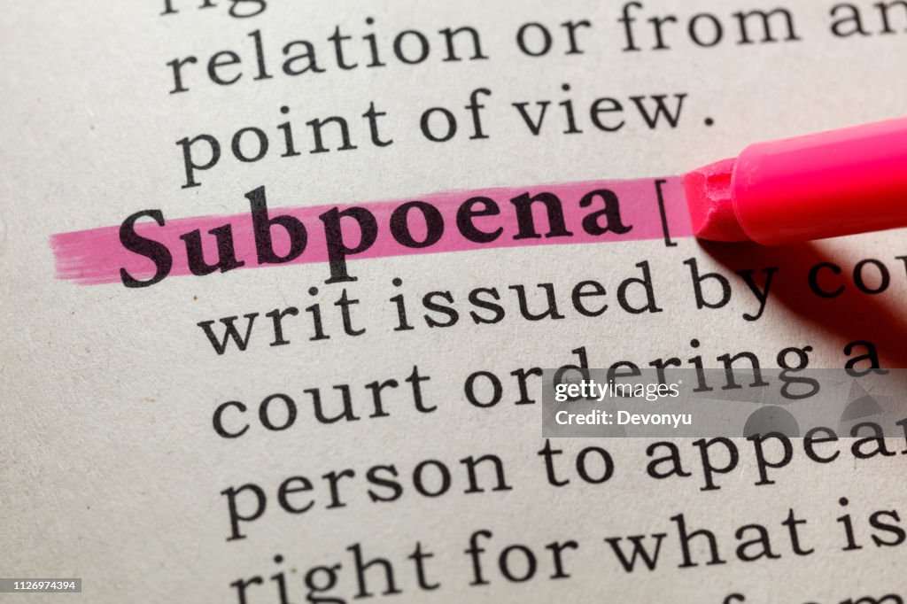 Definition of subpoena