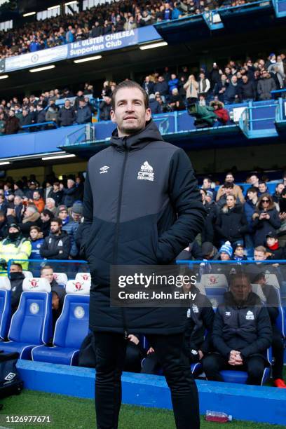 Jan Siewert head coach of Huddersfield Town during the Premier League match between Chelsea FC and Huddersfield Town at Stamford Bridge on February...