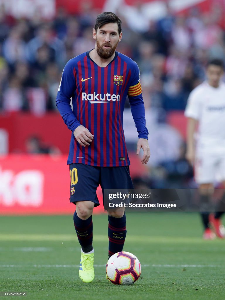 Lionel Messi of FC Barcelona during the La Liga Santander match... News