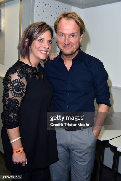 Daniela Danni Buechner and Markus Krampe during the 'Goodbye Jens - Party Stars Halten Zusammen' benefit at Grugahalle on February 23, 2019 in Essen,...