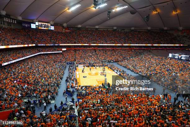 General view of the Carrier Dome during the game between the Duke Blue Devils and the Syracuse Orange in the second half on February 23, 2019 in...