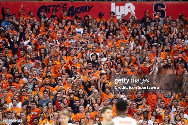 Syracuse Orange fans fill the Carrier Dome for the game between the Duke Blue Devils and the Syracuse Orange on February 23 at the Carrier Dome in...