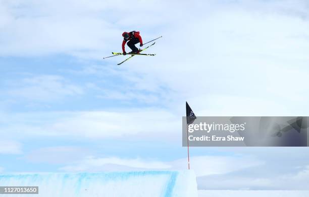 Vincent Veile of Germany competes in the qualification round of the Men's Ski Big Air at the FIS Freeski World Championships on February 02, 2019 at...