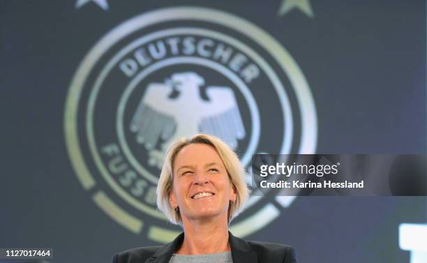 Martina Voss-Tecklenburg during day 3 of the DFB Amateur Football Congress at Hotel La Strada on February 24, 2019 in Kassel, Germany.