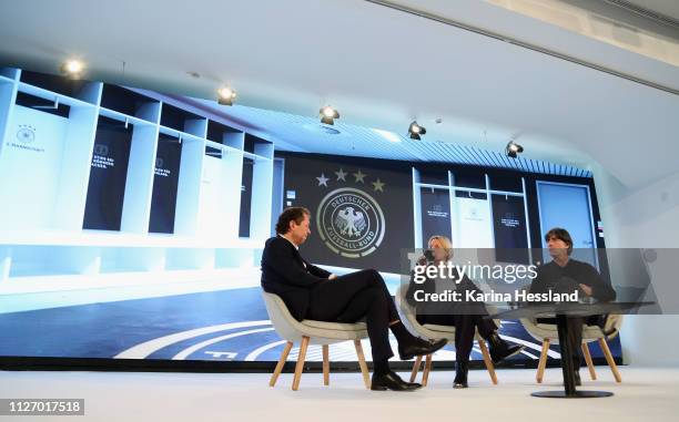 Podium round with Ralf Koettker, Martina Voss-Tecklenburg and Joachim Loew during day 3 of the DFB Amateur Football Congress at Hotel La Strada on...