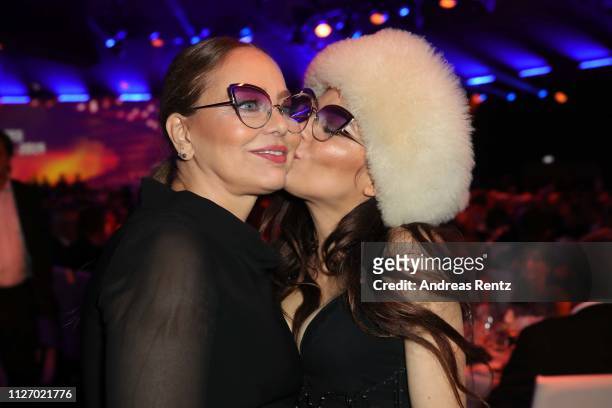Ornella Muti and Naike Rivelli attend Ball des Sports 2019 Gala at RheinMain CongressCenter on February 02, 2019 in Wiesbaden, Germany.