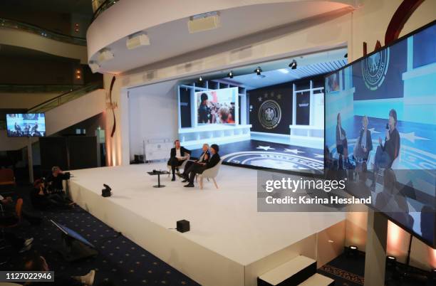 Podium round with Ralf Koettker, Martina Voss-Tecklenburg and Joachim Loew during day 3 of the DFB Amateur Football Congress at Hotel La Strada on...