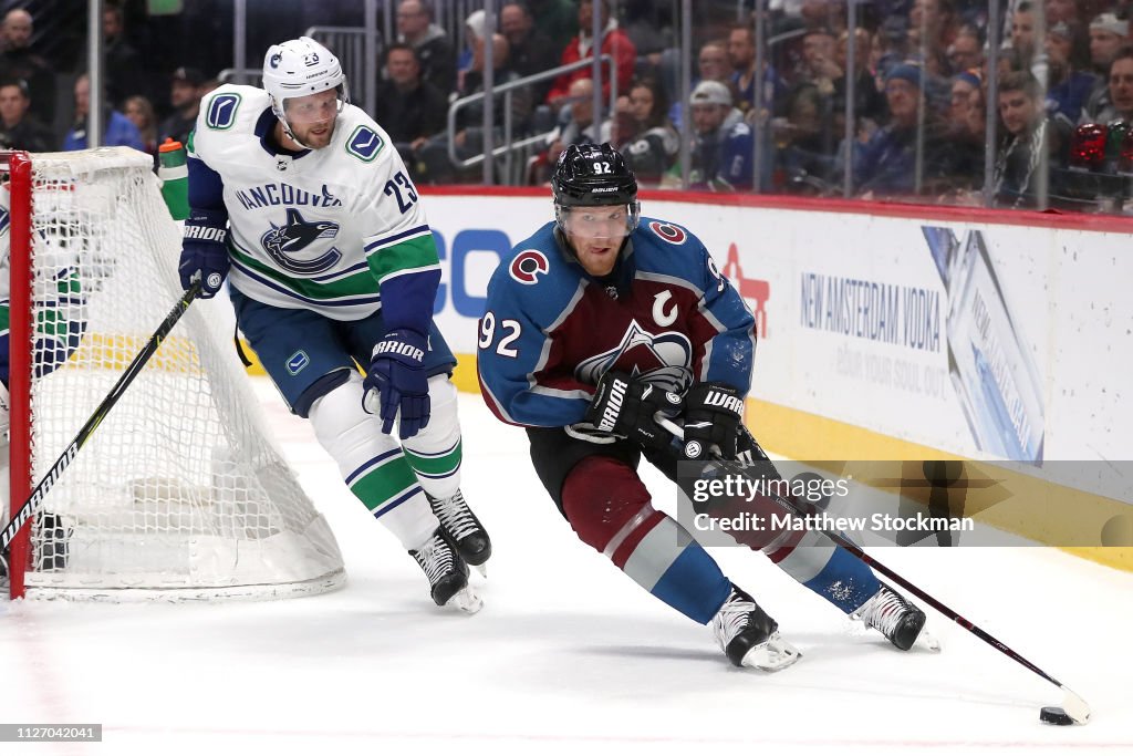 Vancouver Canucks v Colorado Avalanche