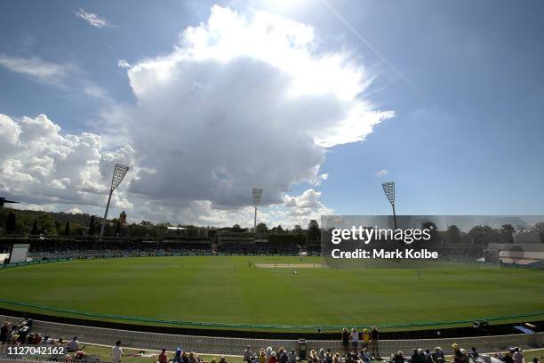 General view is seen during day three of the Second Test match between Australia and Sri Lanka at Manuka Oval on February 03, 2019 in Canberra,...