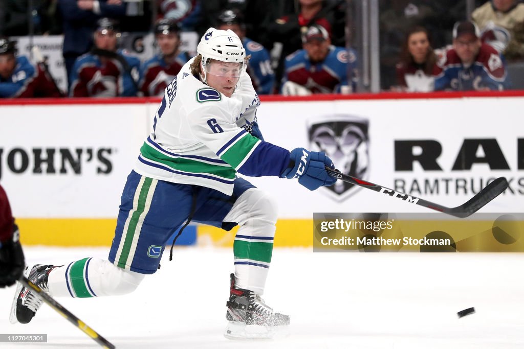 Vancouver Canucks v Colorado Avalanche