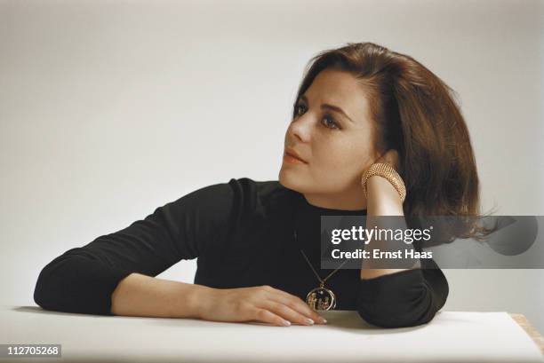 American actress Natalie Wood , star of the musical film 'West Side Story', January 1961.