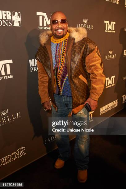 Of TMT, Lenoard Ellerbe attends Floyd Mayweather's 42nd Birthday Party at The Reserve on February 23, 2019 in Los Angeles, California.