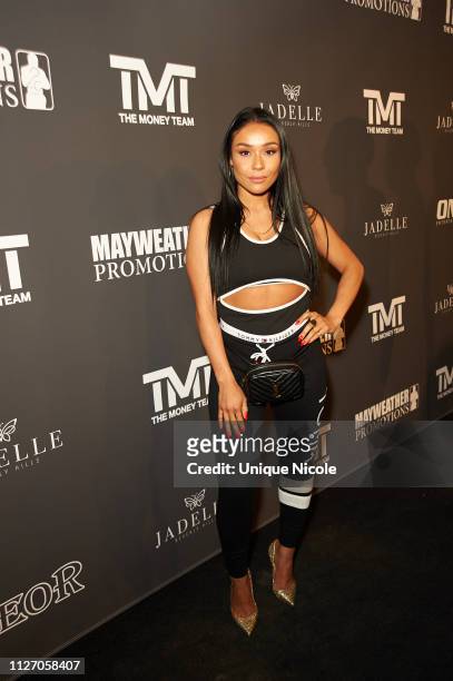 Guest attends wearing 90's wear at Floyd Mayweather's 42nd Birthday Party at The Reserve on February 23, 2019 in Los Angeles, California.