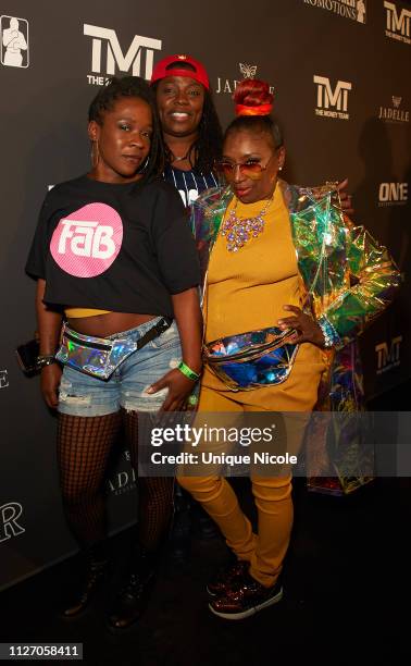 Guest attends wearing 90's wear at Floyd Mayweather's 42nd Birthday Party at The Reserve on February 23, 2019 in Los Angeles, California.