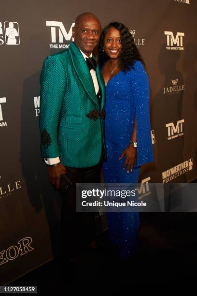 Embassy of Sierra Leone, Sidique Abou Bakarr Wai attends Floyd Mayweather's 42nd Birthday Party at The Reserve on February 23, 2019 in Los Angeles,...