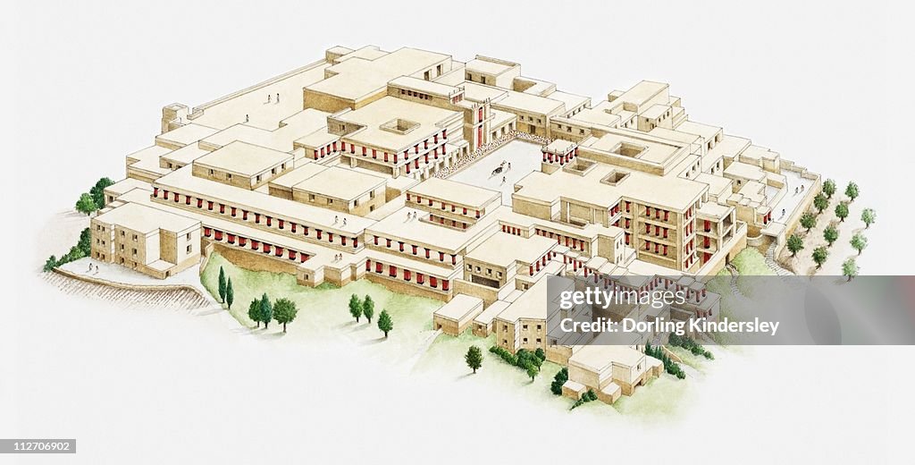 Illustration of palace of Knossos