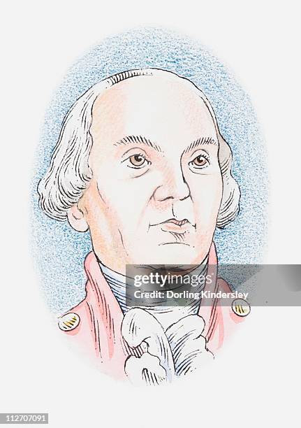 illustration of charles-augustin de coulomb, portrait - charles augustin de coulomb stock-grafiken, -clipart, -cartoons und -symbole