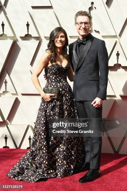 Musician Caitlin Sullivan and composer Nicholas Britell attend the 91st Annual Academy Awards at Hollywood and Highland on February 24, 2019 in...
