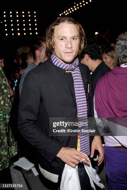 Heath Ledger attends the Spring/Summer 2008 Marc Jacobs womenswear show during New York Fashion Week on September 10, 2007 in New York City, New York.