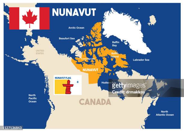 illustrations, cliparts, dessins animés et icônes de nunavut et canada (carte) - nord ouest américain