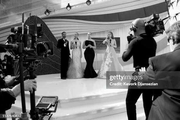 Billy Porter, Elaine Welteroth, Ashley Graham and Maria Menounos attend the 91st Annual Academy Awards at Hollywood and Highland on February 24, 2019...