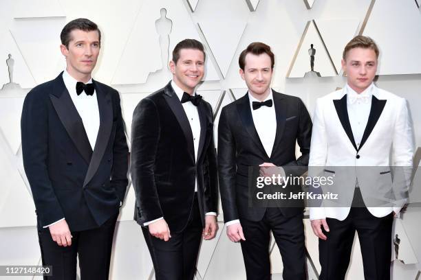 Gwilym Lee, Allen Leech, Joseph Mazzello, and Ben Hardy attends the 91st Annual Academy Awards at Hollywood and Highland on February 24, 2019 in...