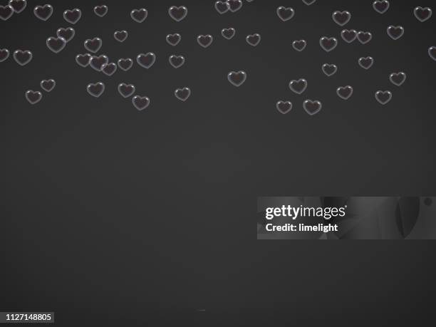 valentine's day concept background. heart shaped soap bubbles. - soap bubble background stock illustrations