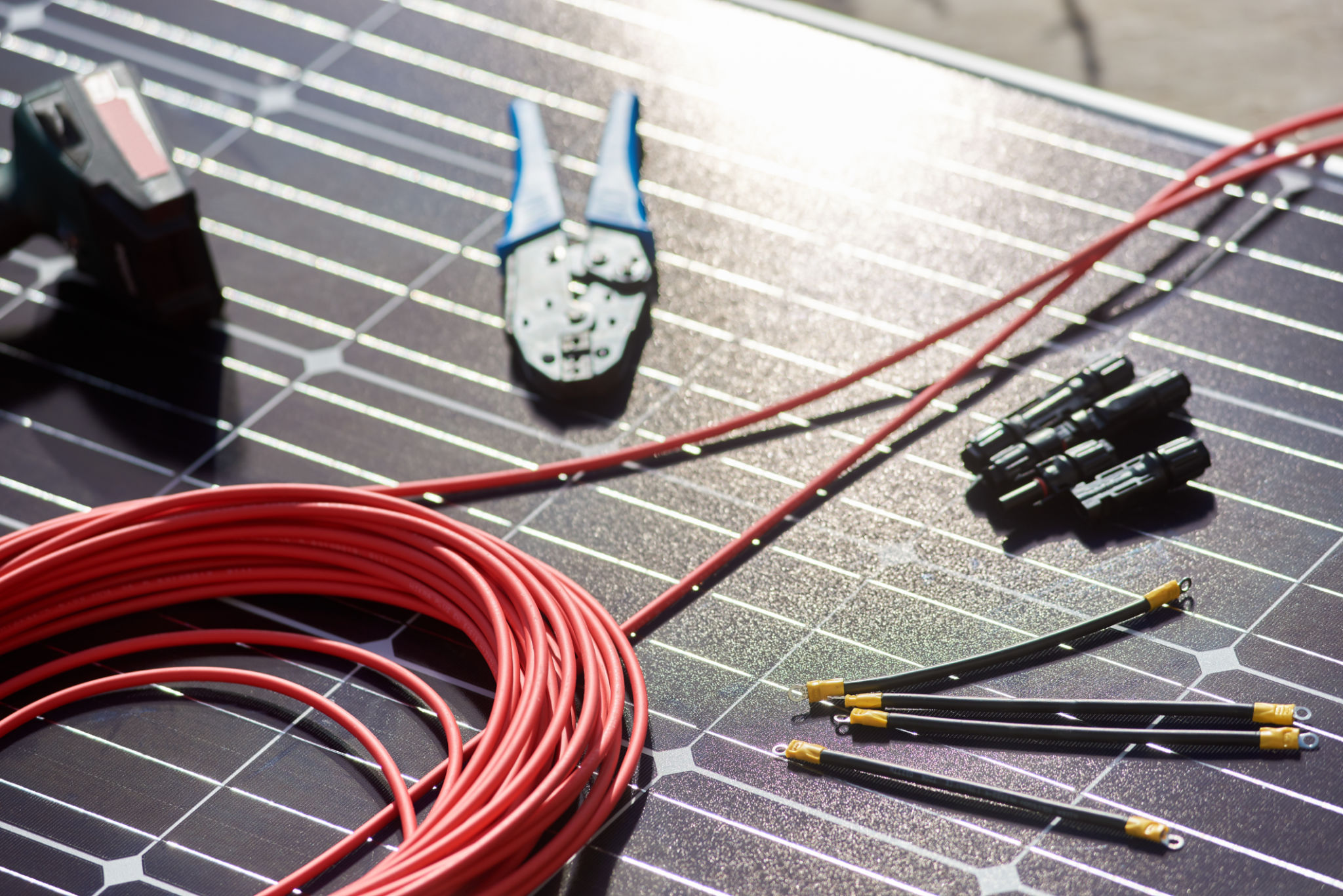 solar panel wiring