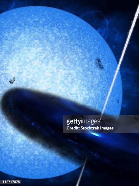 ilustrações, clipart, desenhos animados e ícones de artist's concept of cygnus x-1, a luminous x-ray source in the constellation cygnus. - cygnus constellation