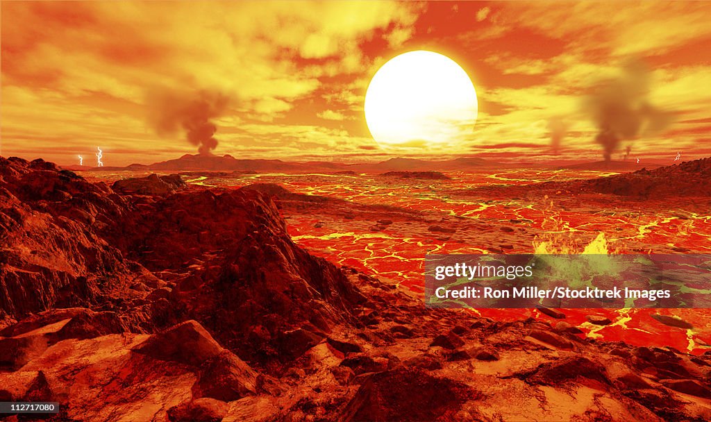 Kepler 10b is the first extrasolar planet discovered that is known to be solid. It orbits so close to its star that it's red-hot.