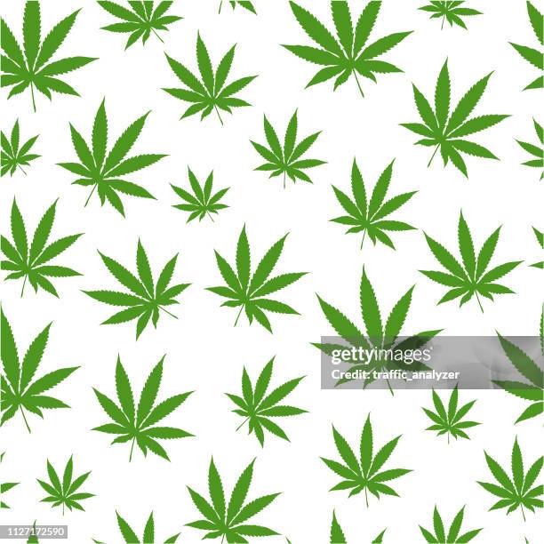 ilustrações de stock, clip art, desenhos animados e ícones de seamless marijuana background - marijuana design