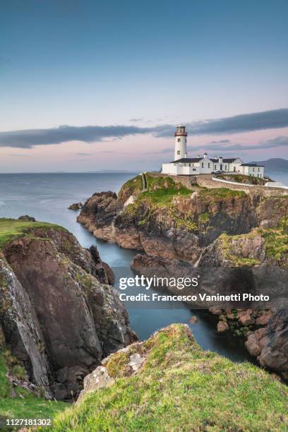 fanad head lighthouse. co. donegal, ireland. - wild atlantic way stock pictures, royalty-free photos & images