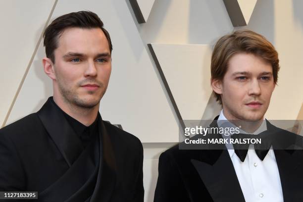 Actors Nicholas Hoult and Joe Alwyn arrive for the 91st Annual Academy Awards at the Dolby Theatre in Hollywood, California on February 24, 2019.