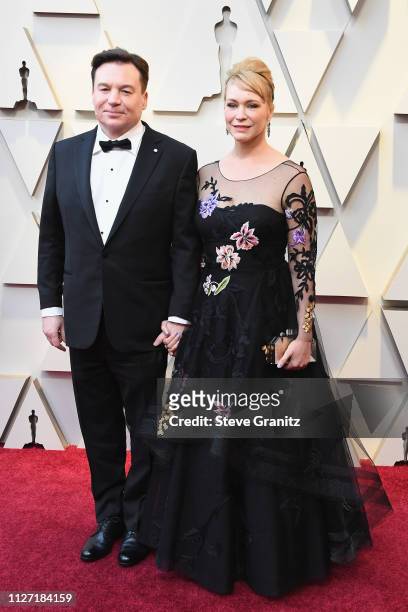 Mike Myers and Kelly Tisdale attend the 91st Annual Academy Awards at Hollywood and Highland on February 24, 2019 in Hollywood, California.