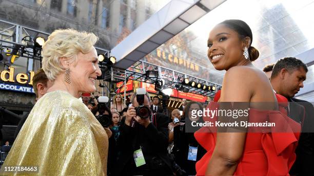 Glenn Close and Jennifer Hudson attend the 91st Annual Academy Awards at Hollywood and Highland on February 24, 2019 in Hollywood, California.