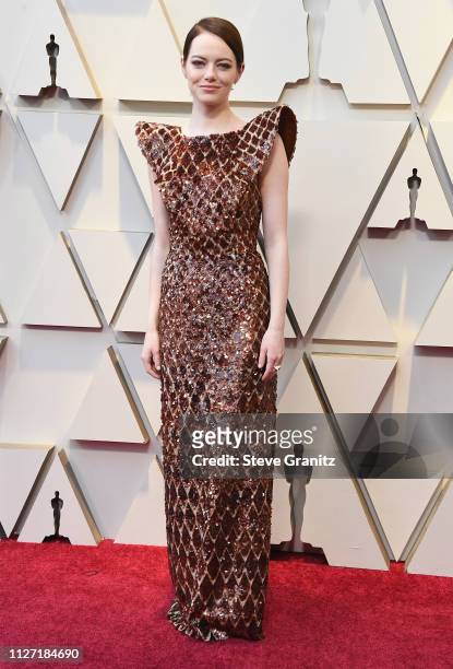 Emma Stone attends the 91st Annual Academy Awards at Hollywood and Highland on February 24, 2019 in Hollywood, California.