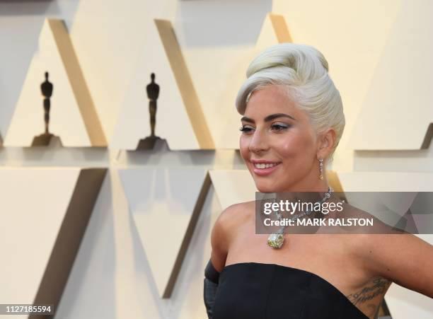 Best Original Song nominee for "Shallow" from "A Star is Born" Lady Gaga arrives for the 91st Annual Academy Awards at the Dolby Theatre in...