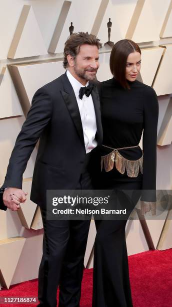 Bradley Cooper and Irina Shayk attends the 91st Annual Academy Awards at Hollywood and Highland on February 24, 2019 in Hollywood, California.