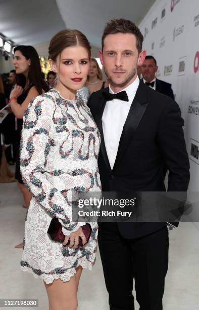 Kate Mara and Jamie Bell attend the 27th annual Elton John AIDS Foundation Academy Awards Viewing Party sponsored by IMDb and Neuro Drinks...