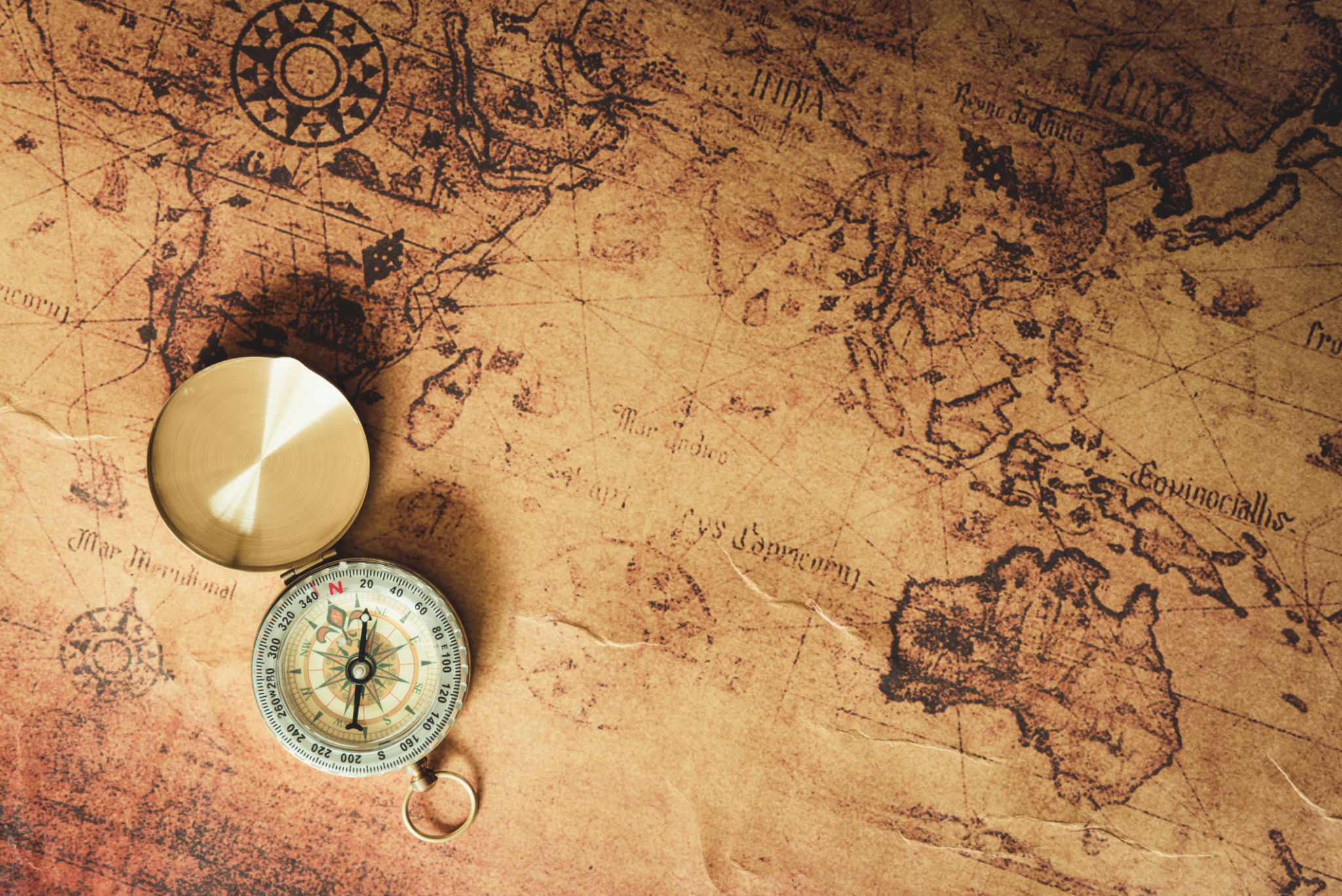 Navigator explore journey with compass and world map., Travel destination and planning vacation trip., Vintage concept. Navigator explore journey with compass and world map., Travel destination and planning vacation trip., Vintage concept.