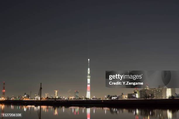 tokyo sky tree - 商業地域 stock pictures, royalty-free photos & images