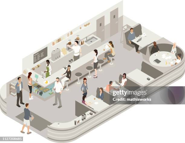 ilustraciones, imágenes clip art, dibujos animados e iconos de stock de ilustración de caf - café edificio de hostelería