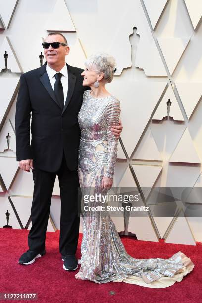 Graham King and Anita Dobson attends the 91st Annual Academy Awards at Hollywood and Highland on February 24, 2019 in Hollywood, California.
