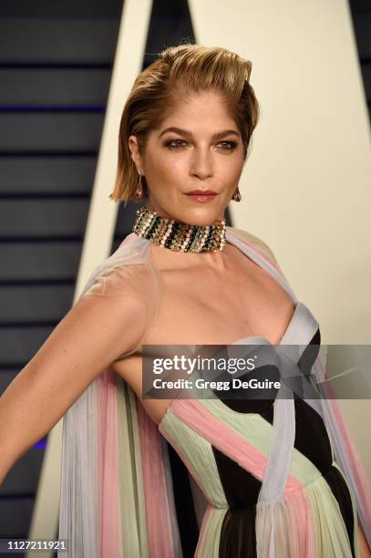 Selma Blair attends the 2019 Vanity Fair Oscar Party hosted by Radhika Jones at Wallis Annenberg Center for the Performing Arts on February 24, 2019...