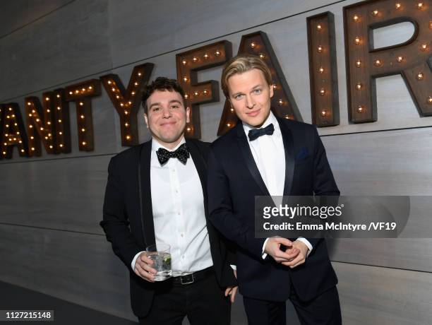 Jon Lovett and Ronan Farrow attend the 2019 Vanity Fair Oscar Party hosted by Radhika Jones at Wallis Annenberg Center for the Performing Arts on...