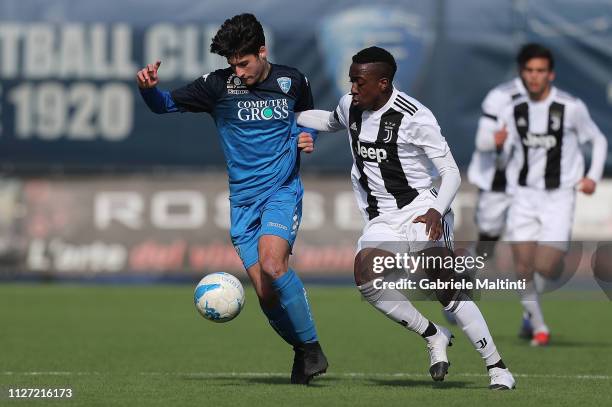 Matteo Martini of Empoli FC in action during the match between Empoli U17 and Juventus U17 on February 24, 2019 in Empoli, Italy.