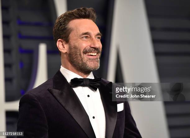 Jon Hamm attends the 2019 Vanity Fair Oscar Party hosted by Radhika Jones at Wallis Annenberg Center for the Performing Arts on February 24, 2019 in...