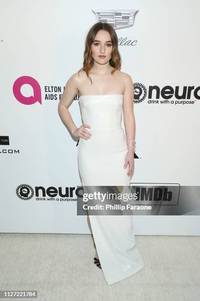 Kaitlyn Dever attends the 27th Annual Elton John AIDS Foundation Academy Awards Viewing Party Celebrating EJAF and The 91st Academy Awards on...